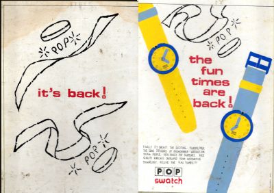 Campaign print ad on Pop Swatch (2 parts)
This is a two page/part  campaign print ad for Pop swatch.
